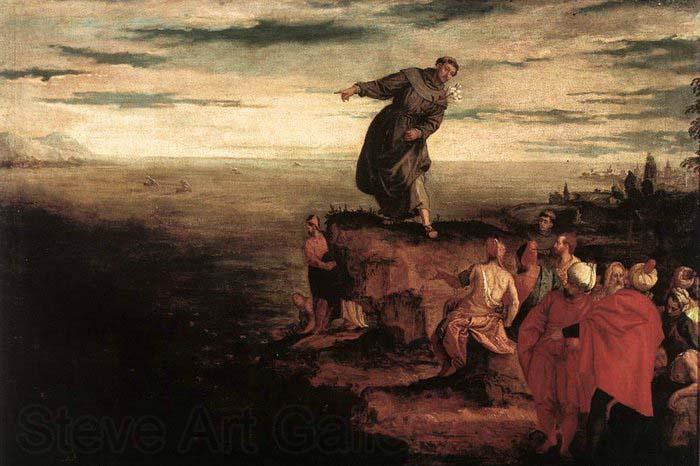Paolo  Veronese St Anthony Preaching to the Fish Spain oil painting art